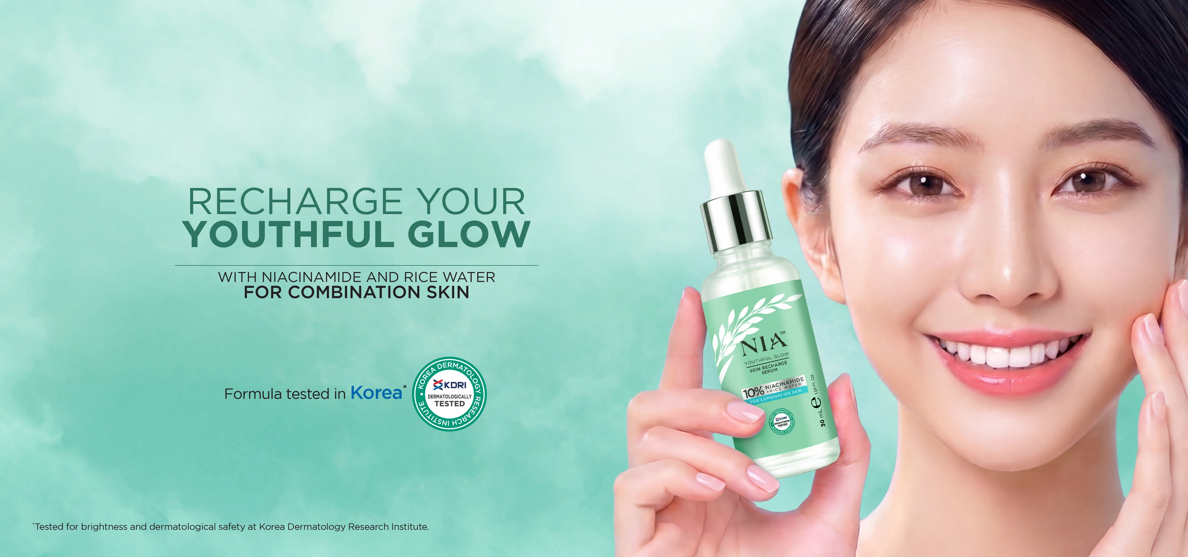 NIA Niacinamide Youthful Glow Facial Treatment Serum for Combination Skin